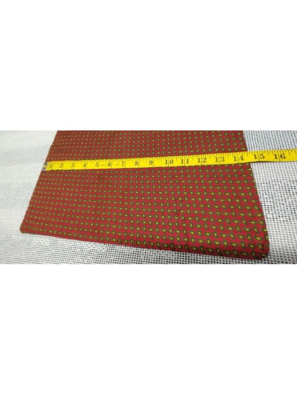 Vintage 40s 1950s Avocado Tiny Paisley Handkerchief 14 inch Gangster Terra Brown